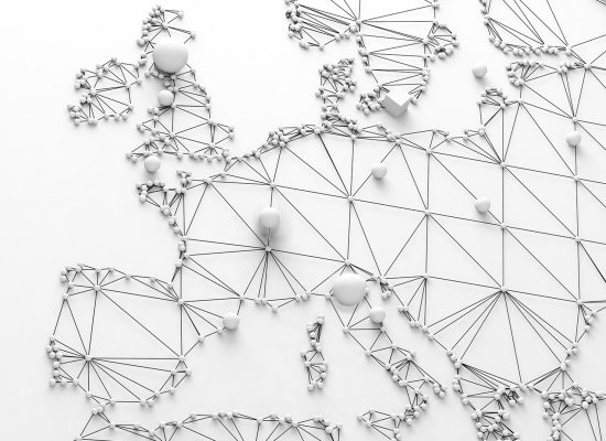 3d illustration and concept of international logistics of agreements and international business. Networks and companies around the world